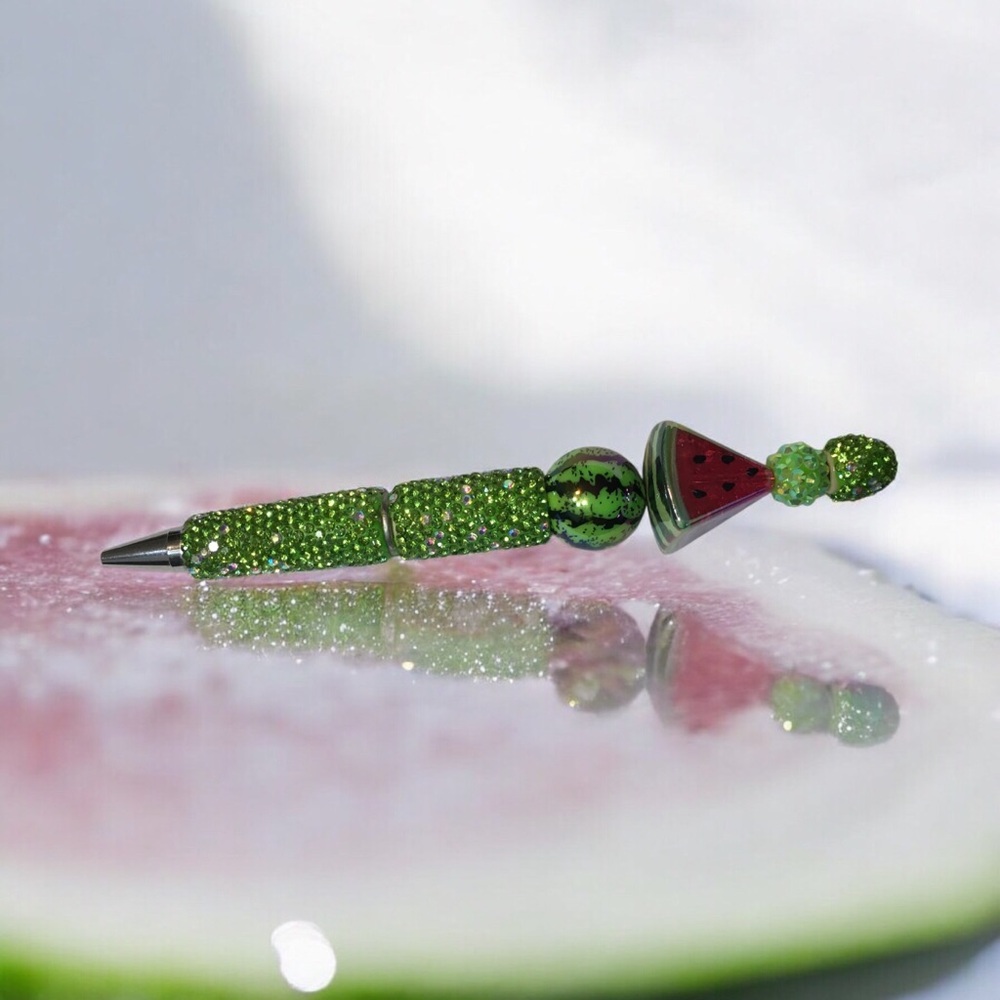 Watermelon Decorative Rhinestone Pen - Picture 4 of 5